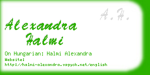 alexandra halmi business card